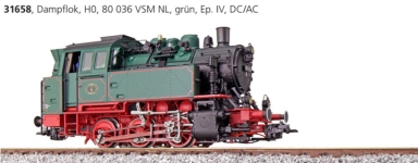 ESU 31658 - H0 - Dampflok BR 80, VS, Ep. IV - AC/DC-Sound